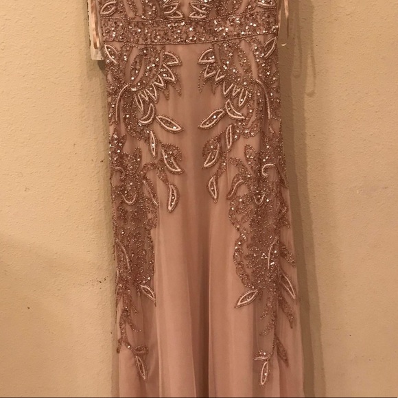 Adrianna Papell Gold Rose Dress - Picture 3 of 3